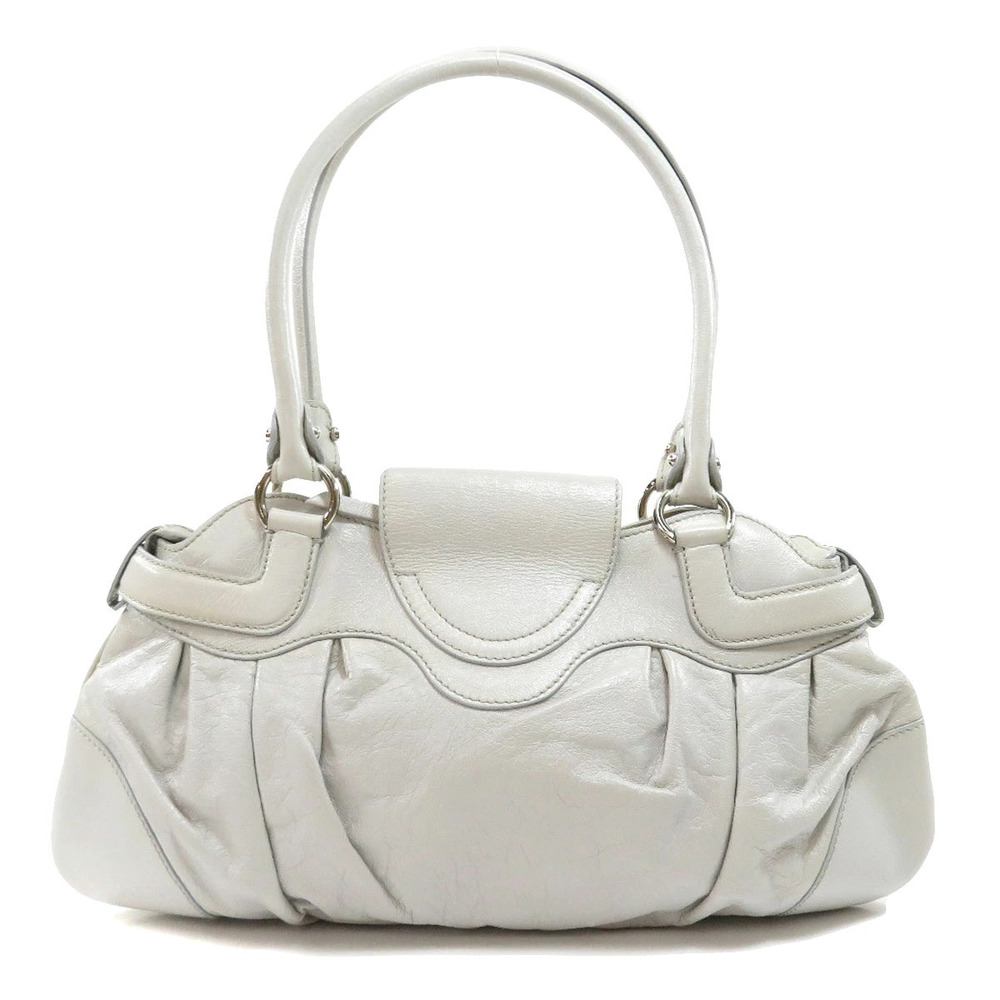 Salvatore Ferragamo Gancini Handbag Calfskin Black